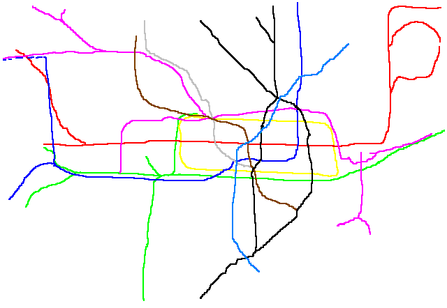 tube-map by Dad (before the Jubilee-extension)